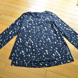 COS Black Cotton High Low Tunic Babydoll Top EUR 38